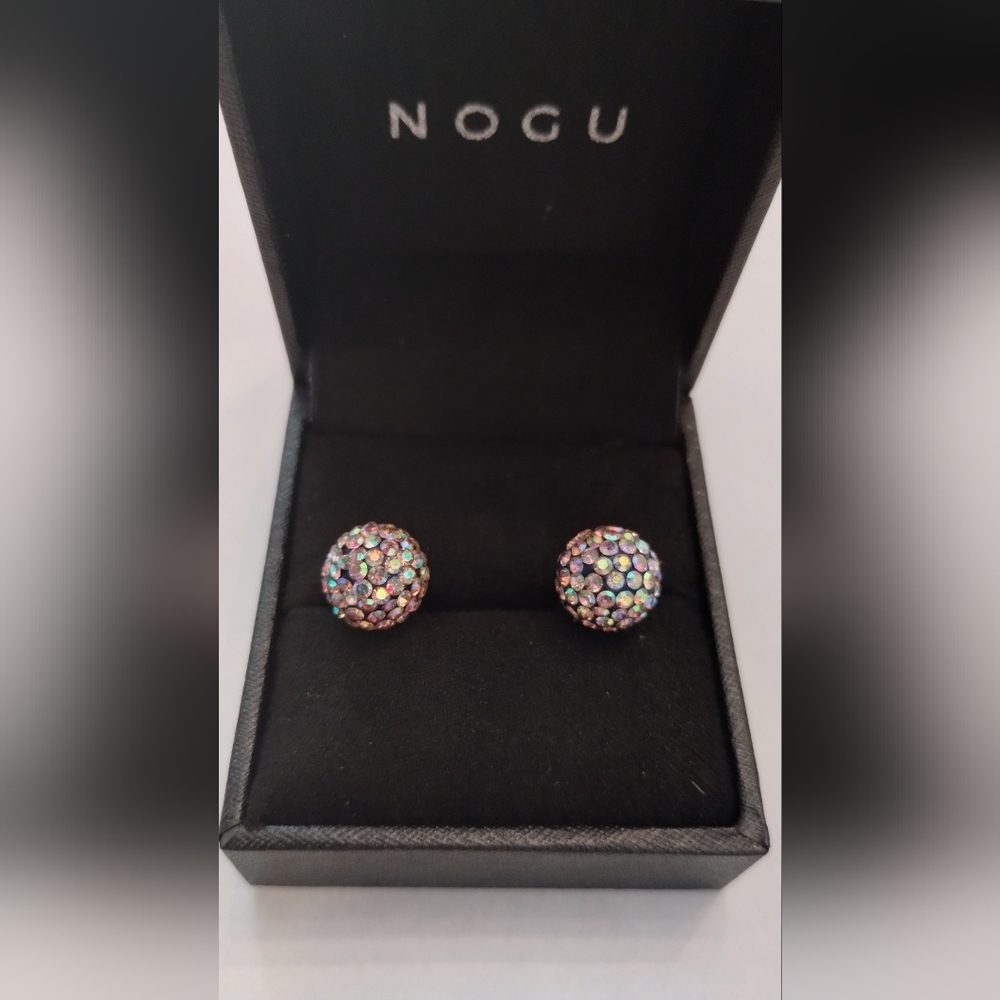 NOGU Midnight Confetti Crystal | .925 Sterling Silver | Kikiballa Earrings
